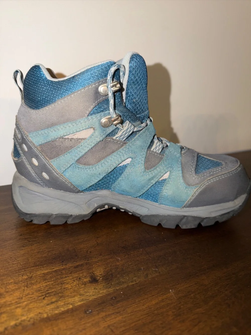 LL Bean Tek 2.5 Hiking Waterproof Trail Hiking Boots 286156 Blue Youth Siz